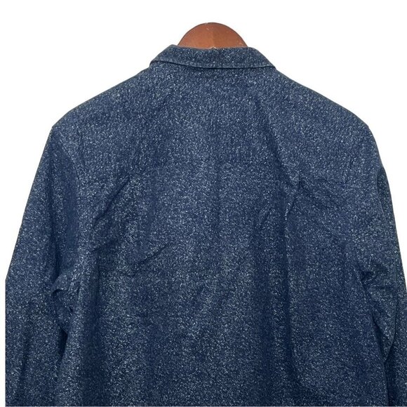 Freedom Foundry Flannel Shirt Navy Heather Button Top Men’s Size Medium Collared - Picture 7 of 13